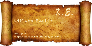 Köves Evelin névjegykártya